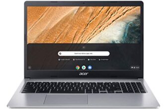 Acer Chromebook 315 CB315-3H-C2C7 Ordinateur Portable 15,6'' HD, PC (Intel Celeron N4020, RAM 4 Go, 128 Go eMMC, UHD Graphics 600, Chrome OS) - Clavier AZERTY, argent