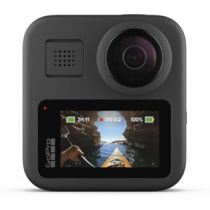 GoPro Max - Caméra d'action numérique 360 ​​étanche avec stabilisation, écran tactile et commande vocale incassables - Streaming HD en direct CHDHZ-201-RW Noir