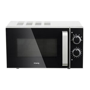 H.Koenig VIO4 Micro-ondes Compact Design 20L, Puissant 700W, Plateau tournant 24,5cm, Multifonction 5 niveaux de chauffe et fonction décongélation, Minuterie jusqu'à 30 min, Rapide, Plan de travail