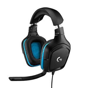 Logitech G432 Casque Gamer Filaire, Son 7.1 Surround, DTS Headphone:X 2.0, Transducteurs 50mm, USB/Audio Jack 3,5mm, Micro avec Sourdine Flip-Up, Poids Léger ,PC/Xbox One/PS4/Nintendo Switch - Noir