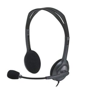 Logitech H111 Casque Filaire, Ecouteurs Stéréo avec Micro Anti-Parasite, Jack Audio 3,5mm, PC/Mac/Portable/Smartphone/Tablette - Noi