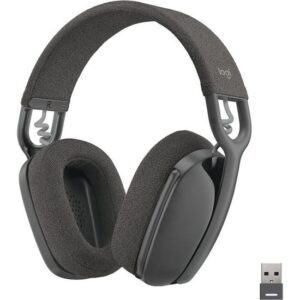 Logitech Zone Vibe 125 Casque Audio sans Fil avec Microphone Anti-Bruit, Bluetooth, Recepteur USB-A, Fonctionne avec Zoom, Go