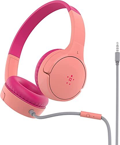 Belkin Casque audio filaire SoundForm Mini (pour enfants, circum-aural, micro intégré