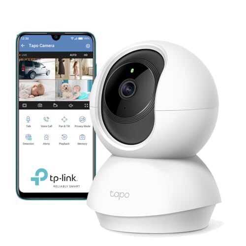 Tapo Caméra Surveillance WiFi intérieure 1080P C200, détection de personne